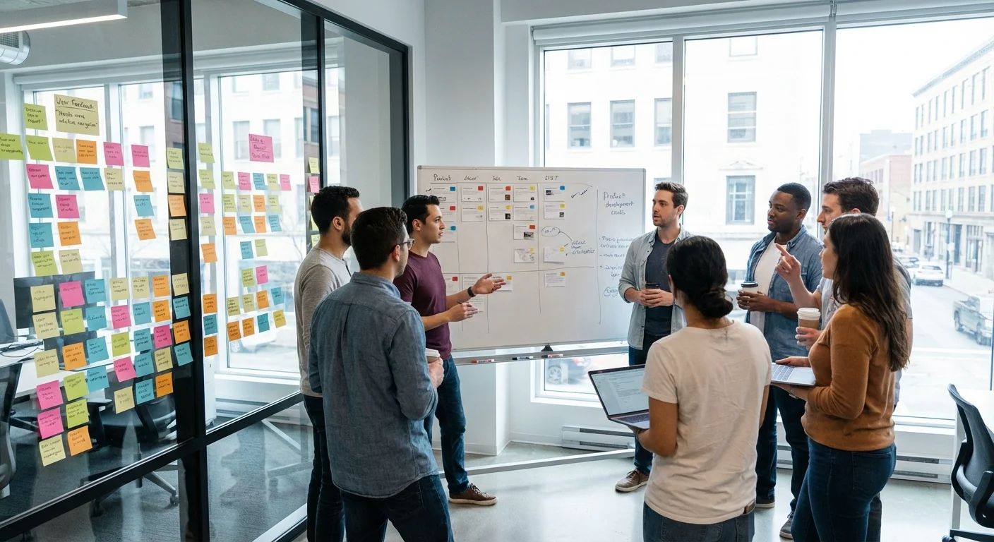 Product team analyzing e-commerce user feedback and feature requests